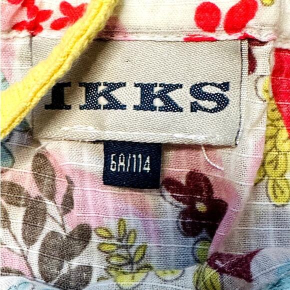 IKKS Yellow Floral Print Sleeveless Dress Toddler Girls Size 6 - Picture 4 of 6